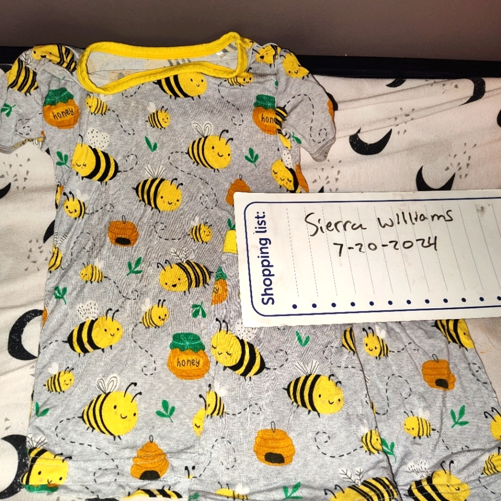Little Sleepies 2T Bee short set
